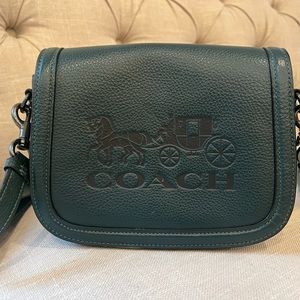 Small Forest Green COACH Crossbody Bag